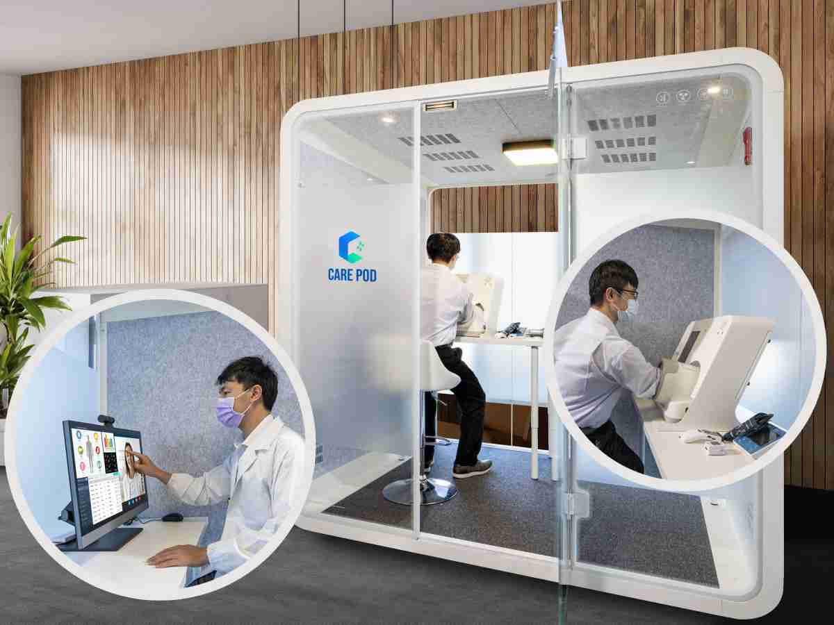 达擎于医疗科技展中展出＂远距诊疗舱＂，，，以因应医疗数字化及社会高龄化趋势下、、、复诊及慢性病患等族群对于远距看诊需求逐渐升高所推出的创新整合方案。。。。多功能合一、、高隐私性的远距诊疗舱可根据病患端与医师端的不同需求，，，，提供弹性化及客制化功能，，，节省医生和病患的精力及时间